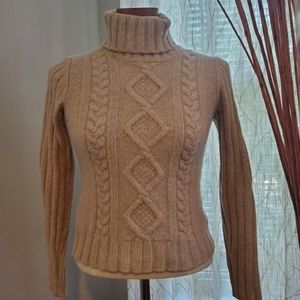 Banana Republic Premium Turtleneck Cableknit Sweater